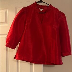 Crown & Ivy Vibrant Red Blouse